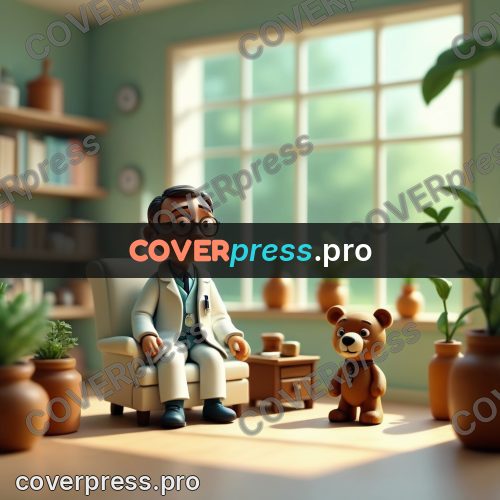 Miniature scene: doctor in a room