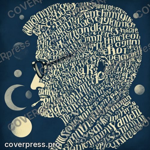 Типографическая иллюстрация: старик, танцовщица и капитан