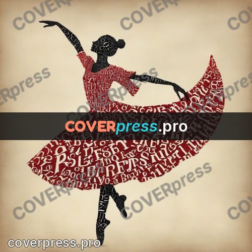 Typographic poster: dancer in a flying skirt