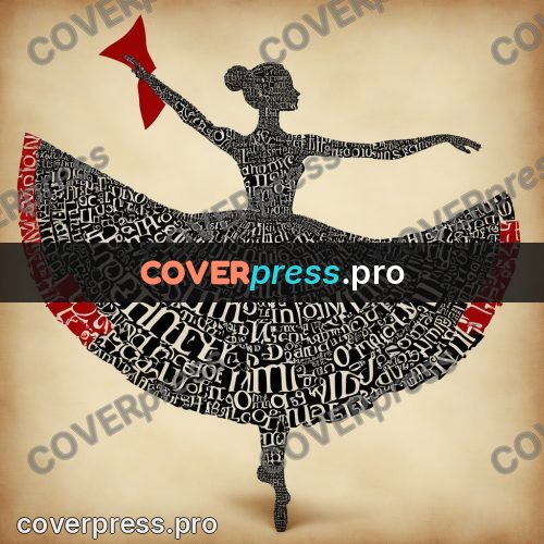 Typographic poster: dancer in a flying skirt