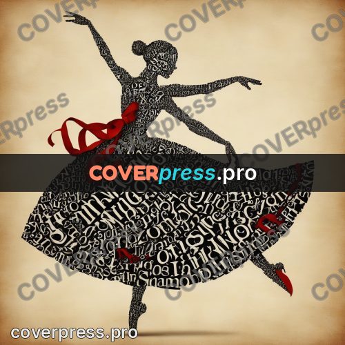 Typographic poster: dancer in a flying skirt