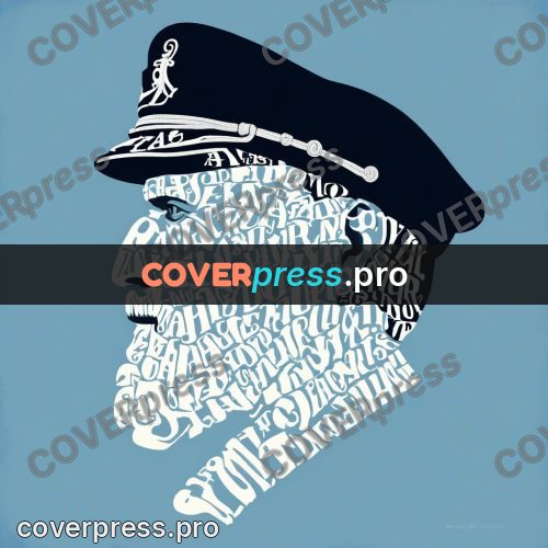 Typographic poster: captain in a peaked cap