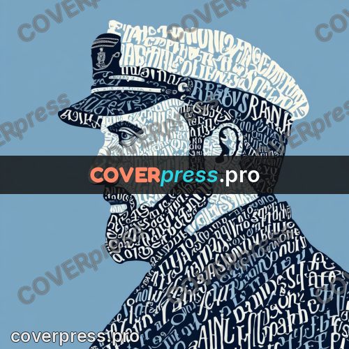 Typographic poster: captain in a peaked cap