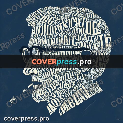 Typographic poster: profile in round glasses