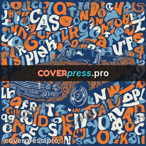 Typographic poster: sports car from the side