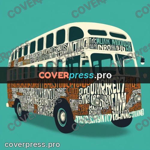 Typographic poster: old bus with windows