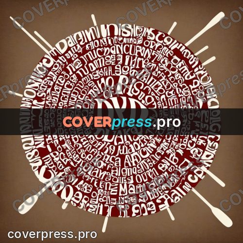 Typographic poster: drum with crossed sticks