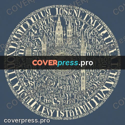 Typographic poster: clock tower in a circle