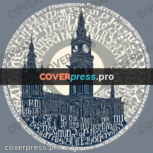 Typographic poster: clock tower in a circle