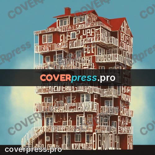 Typographic poster: house with balconies and storeys