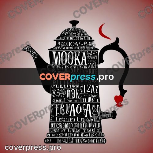 Typographic poster: moka pot with a handle