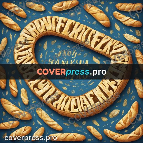 Typographic poster: baguette among letters