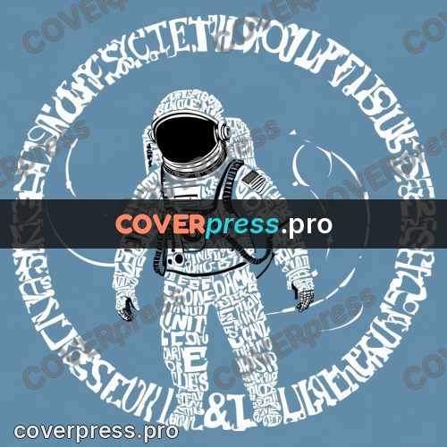 Typographic poster: astronaut in a round field