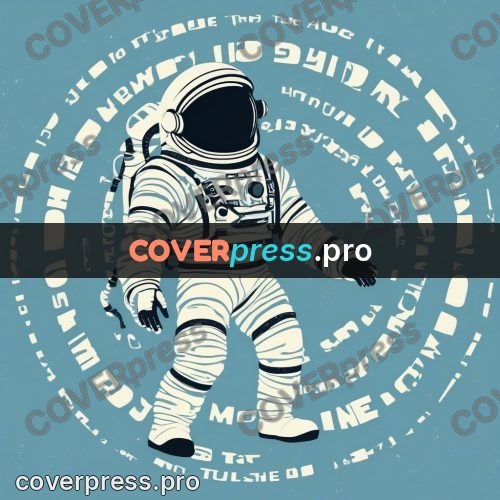 Typographic poster: astronaut in a round field