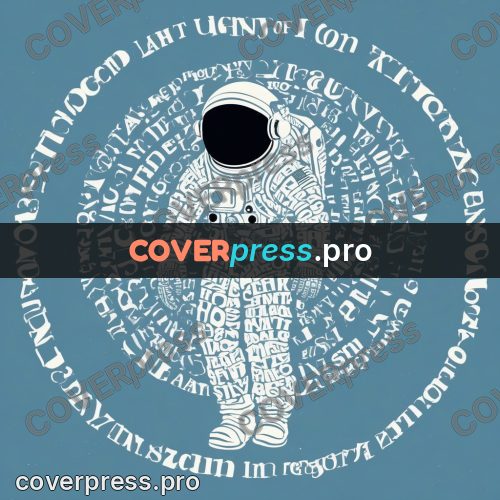 Typographic poster: astronaut in a round field