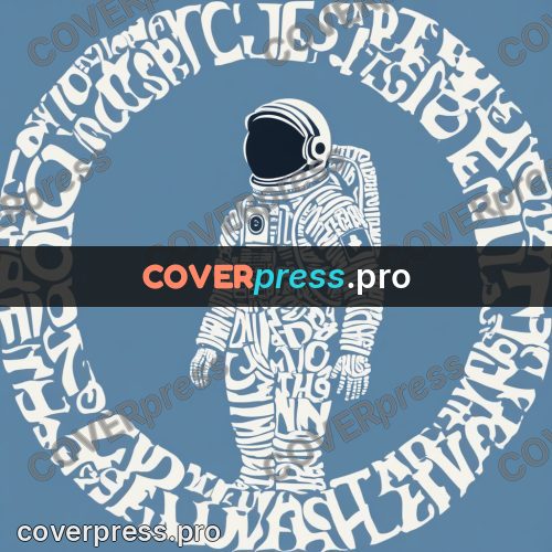 Typographic poster: astronaut in a round field