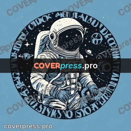Typographic poster: astronaut in a round field