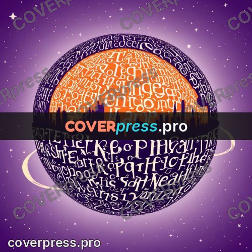 Typographic poster: ringed planet in space