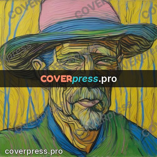 Van Gogh style artwork: peasant face in a hat