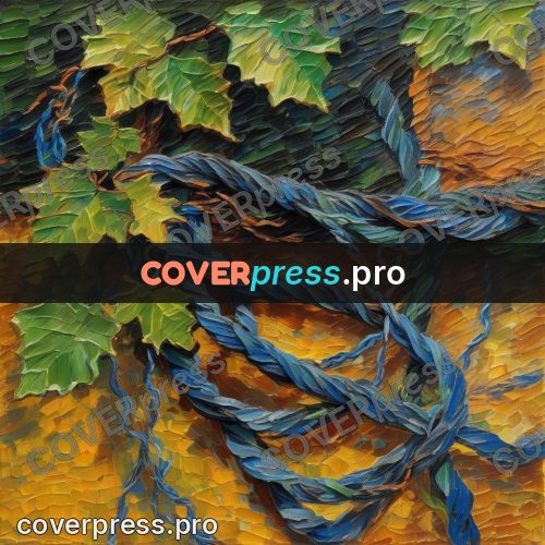 Van Gogh style artwork: grape vine with bunches