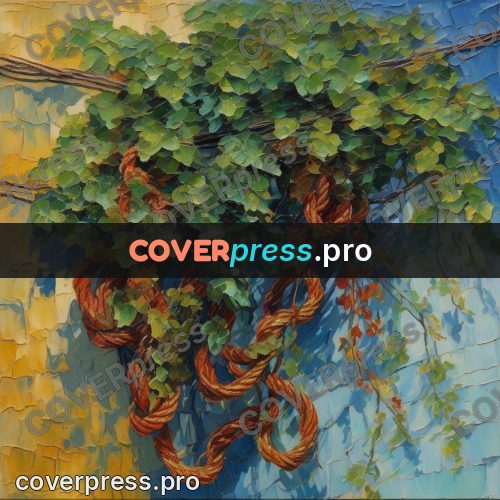 Van Gogh style artwork: grape vine with bunches