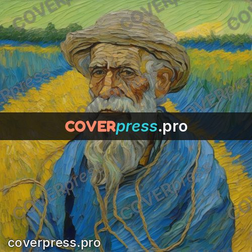 Van Gogh style artwork: old man with a white beard