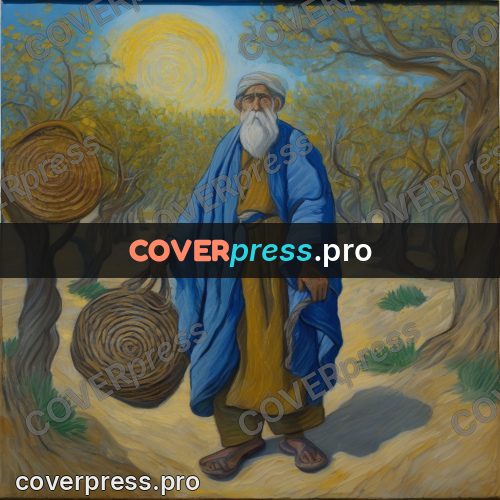 Van Gogh style artwork: twisted trees by a road