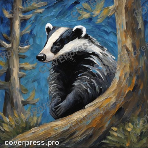Картинка в стиле Ван Гога: лиса, сова и заяц