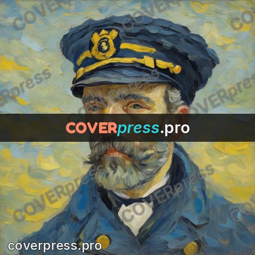 Van Gogh style artwork: sailor in a service cap