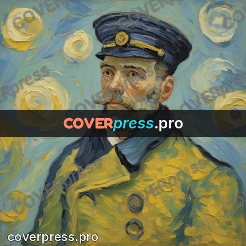Van Gogh style artwork: sailor in a service cap