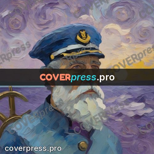 Van Gogh style artwork: captain at the helm