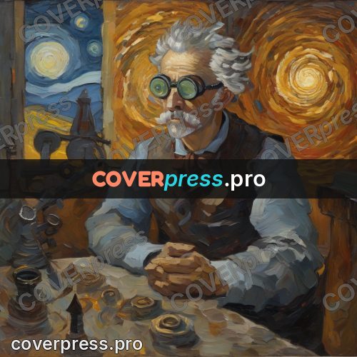 Van Gogh style artwork: old man in glasses reading
