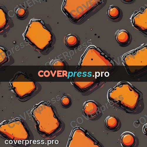 Vector illustration: orange ingots on a dark field