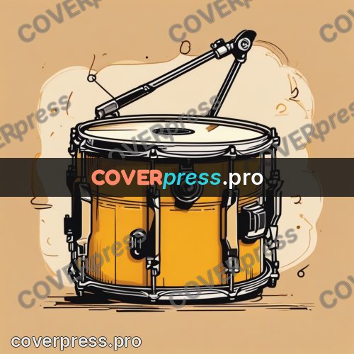 Vector illustration: brass device with a drum