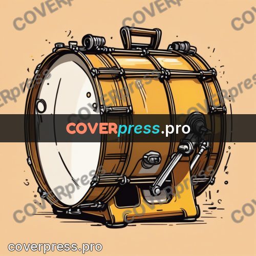 Vector illustration: brass device with a drum