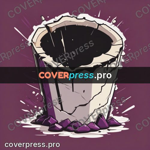 Vector illustration: cracked white cast