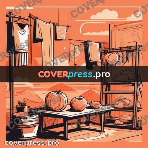Vector illustration: workshop with drying racks