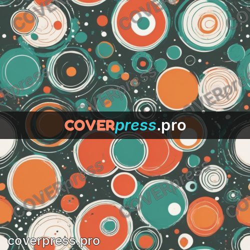 Vector illustration: circles on a dark ground