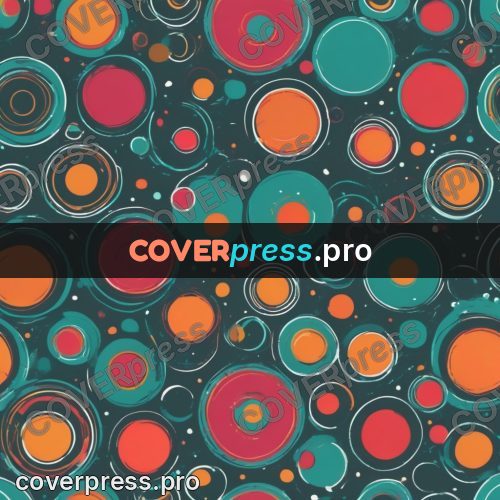 Vector illustration: circles on a dark ground