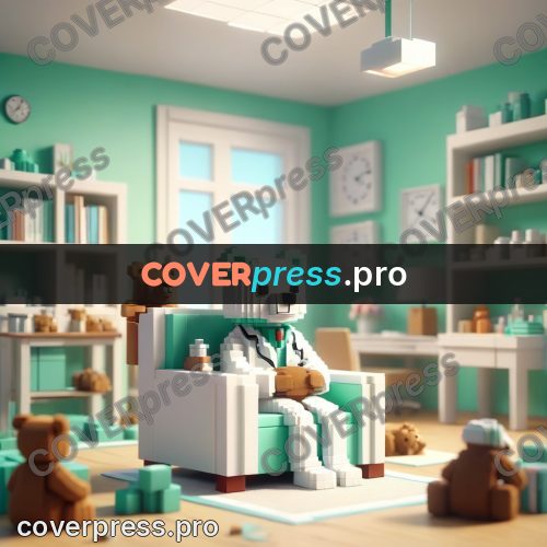 Voxel illustration: doctor in a white coat