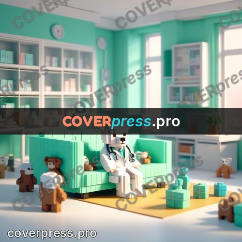 Voxel illustration: doctor in a white coat