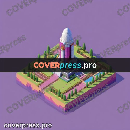 3d pixel artwork: rocket with tail fins