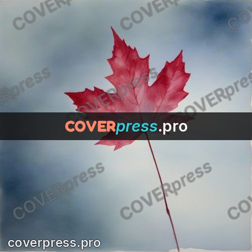 Watercolor illustration: red maple leaf