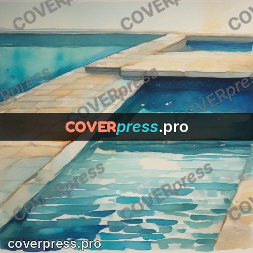 Watercolor illustration: water with highlights by the edge