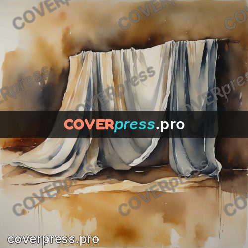 Watercolor illustration: laundry on a line outdoors