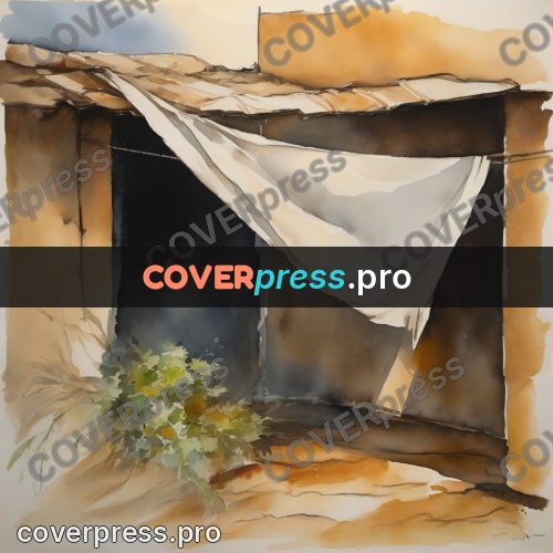 Watercolor illustration: laundry on a line outdoors
