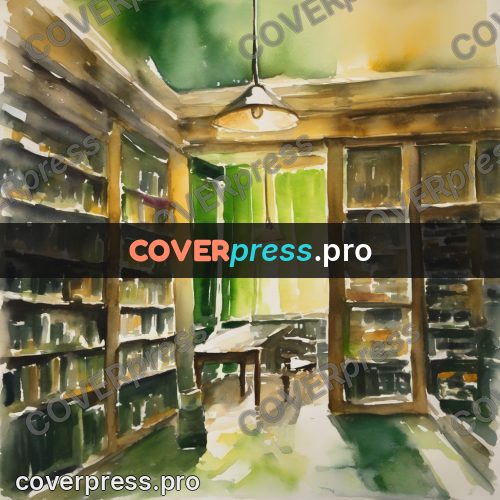 Watercolor illustration: shelves of jars in a shop